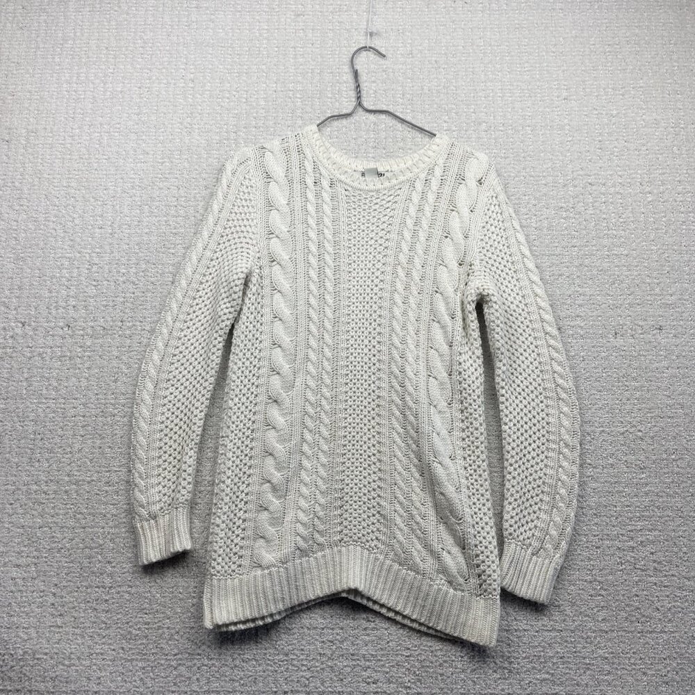 Y2K FOREVER 21 Women's S Fisherman Chunky Cable Knit Pullover Sweater Comfy Cozy